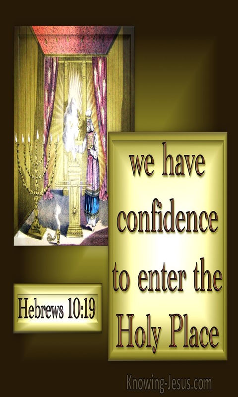 Hebrews 10:19 Confidence To Enter The Holy Place (brown)